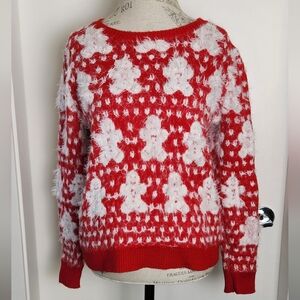 Eyelash Knit Gingerbread Christmas Sweater